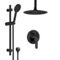 Matte Black Ceiling Shower Set with Rain Shower Head and Hand Shower